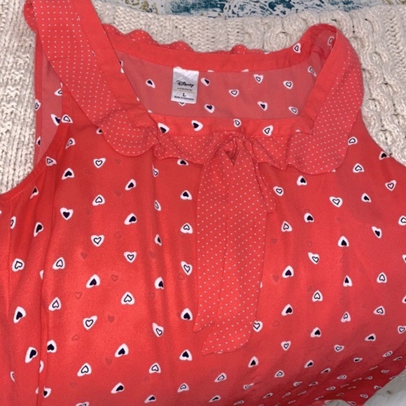 Disney a collection by Lauren Conrad sleeveless top size large heart print top - Picture 7 of 9